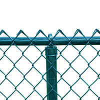 PVC Coated Chain Link Fence 55mm Mesh Size Park Fence Security Fence Wire Fencing