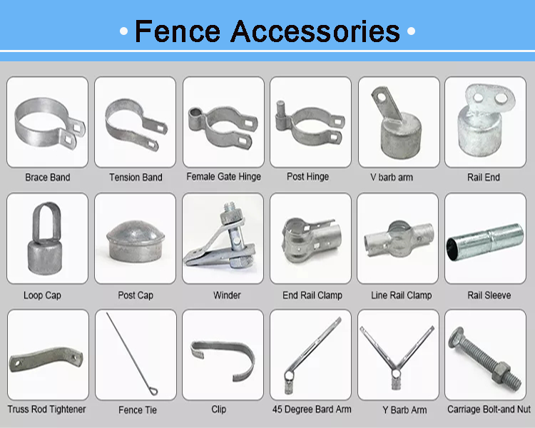 Accessories for chain link fence