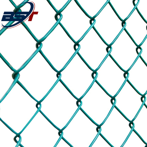 PVC Coated Chain Link Fence 55mm Mesh Size Park Fence Security Fence Wire Fencing