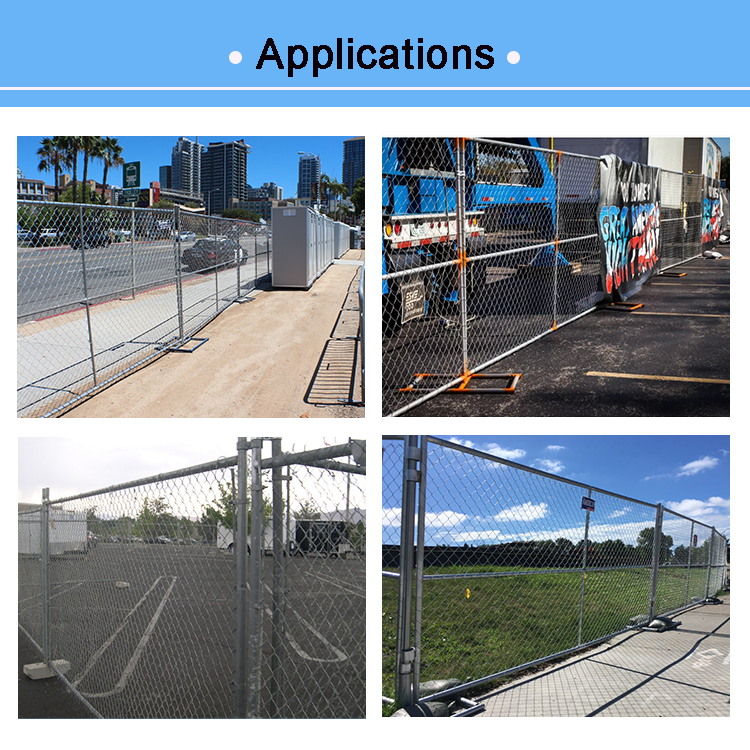 Applications chain link temporary fence