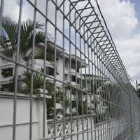 Outdoor Aesthetics Galvanized Roll Top Fence Panel for House