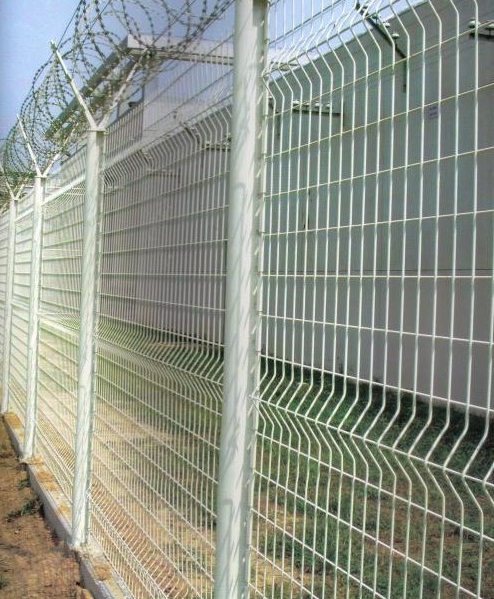 3d fence with barbed wire