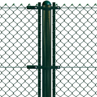 PVC coated chain link fence with razor wire for border