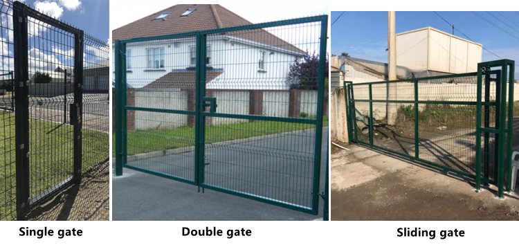 3D panel fence gate