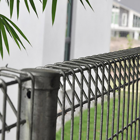 Outdoor Aesthetics Galvanized Roll Top Fence Panel for House