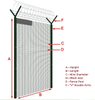 3m Height Metal Welded Wire Mesh Anti-climb Fence