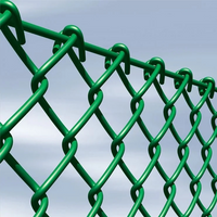 2 Inch Hole Pvc Coated Chain Link Fence For Park