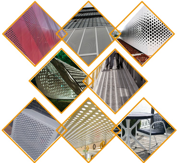 Perforated metal mesh (64)