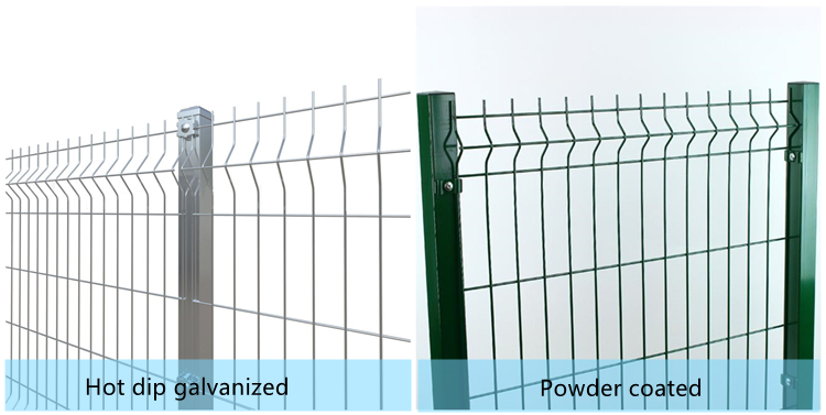 3D panel fence surface treatment