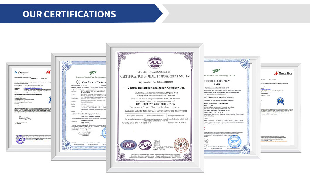 Certifications